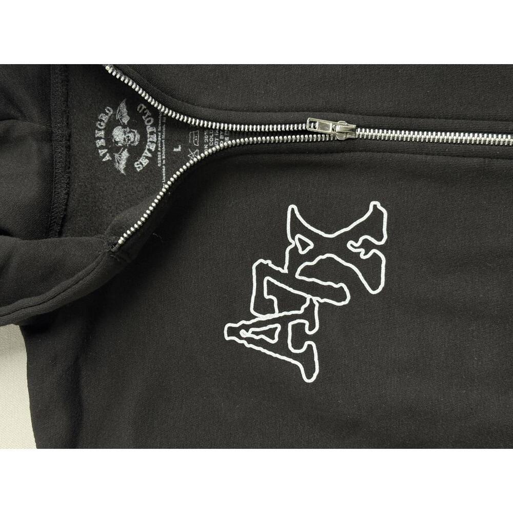 Avenged Sevenfold Zip Up Hoodie - A7X Skull Bat Wings - L - Picture 4 of 8